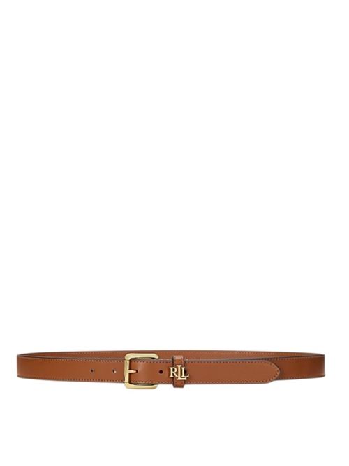 Leather belt with logo on the loop LAUREN RALPH LAUREN | LGO KPPER 25.CLASSIC CARAMEL